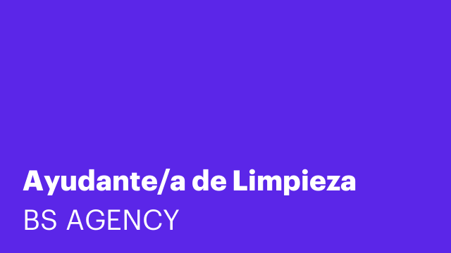 Ayudante/a de Limpieza