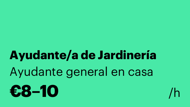 Ayudante/a de Jardinería