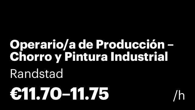 Operario/a de Producción – Chorro y Pintura Industrial