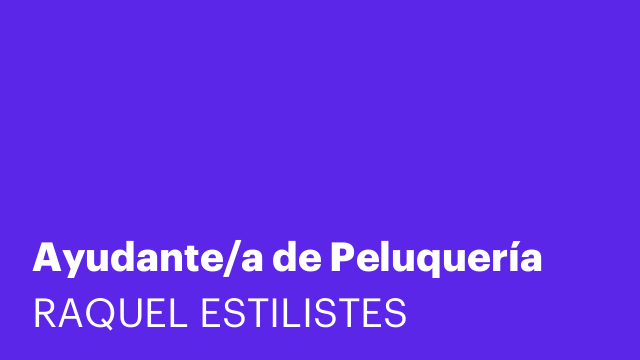 Ayudante/a de Peluquería