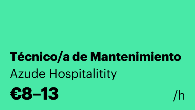 Técnico/a de Mantenimiento