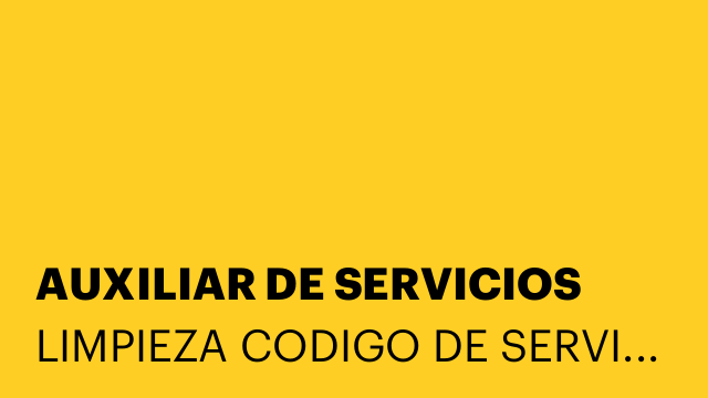 AUXILIAR DE SERVICIOS