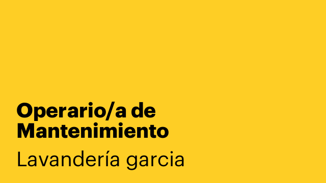 Operario/a de Mantenimiento