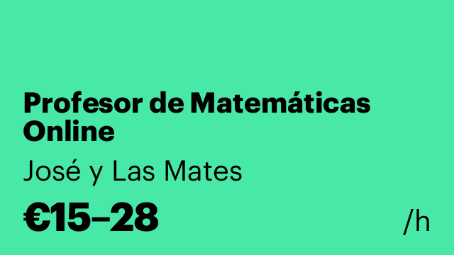 Profesor de Matemáticas Online