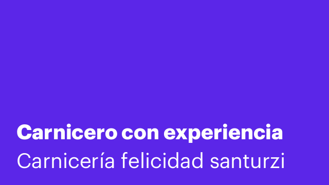 Carnicero con experiencia