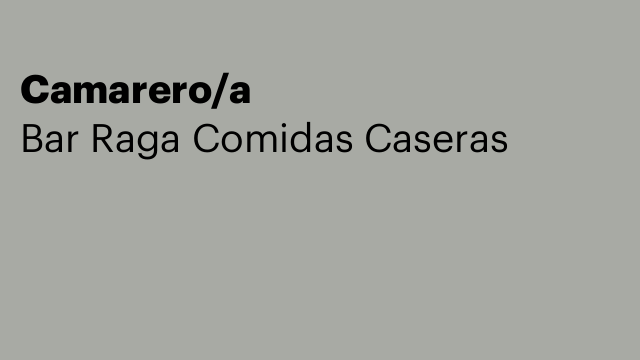 Camarero/a