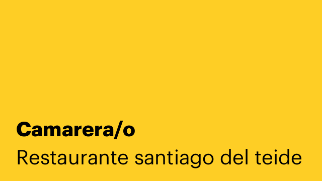 Camarera/o