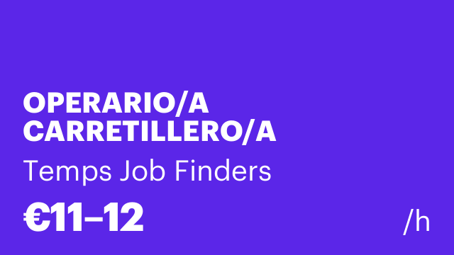 OPERARIO/A CARRETILLERO/A