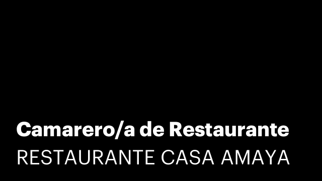 Camarero/a de Restaurante