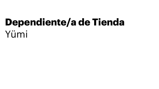 Dependiente/a de Tienda