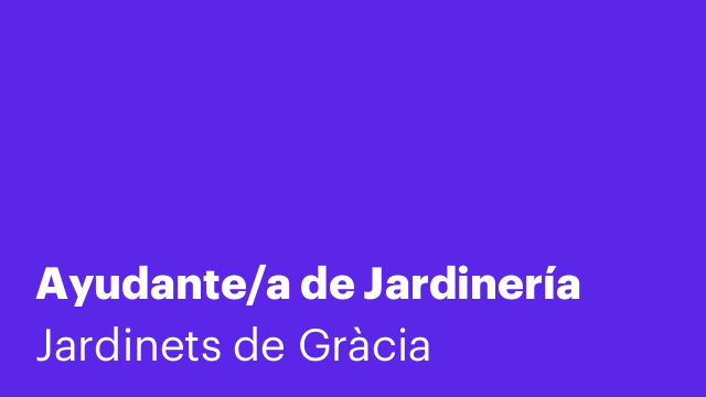 Ayudante/a de Jardinería