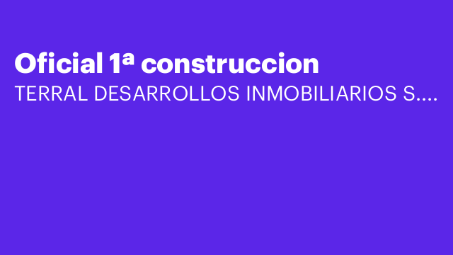Oficial 1ª construccion