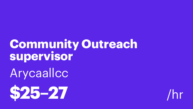 Community Outreach supervisor