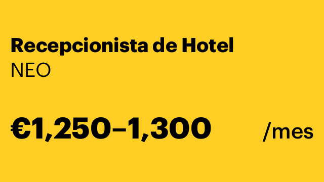 Recepcionista de Hotel