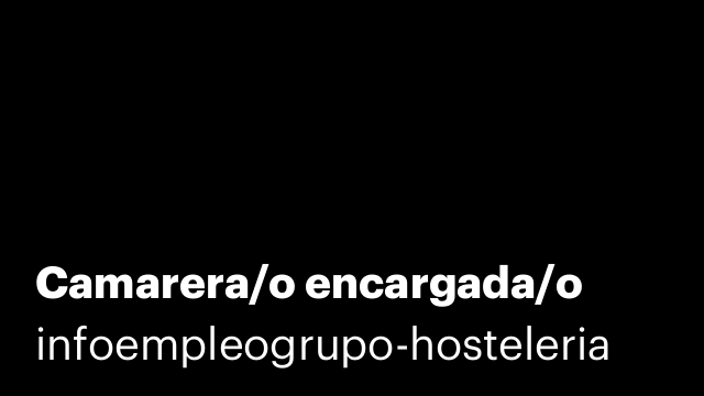 Camarera/o encargada/o