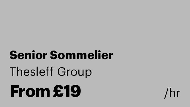 Senior Sommelier