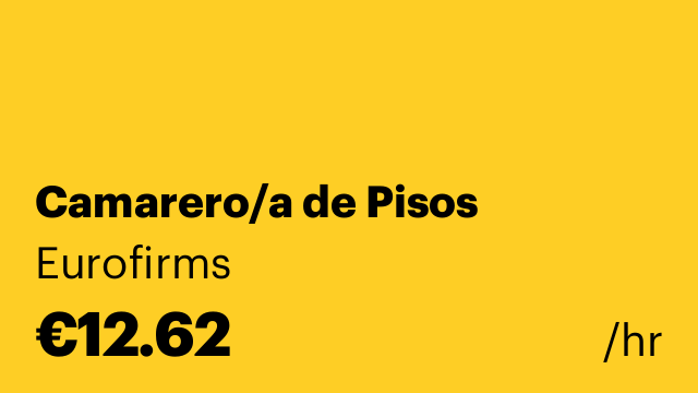 Camarero/a de Pisos