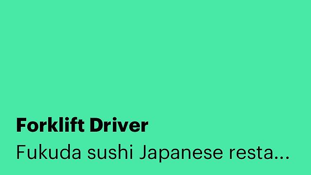 Forklift Driver
