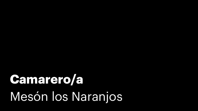 Camarero/a