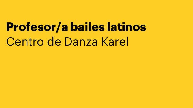 Profesor/a bailes latinos