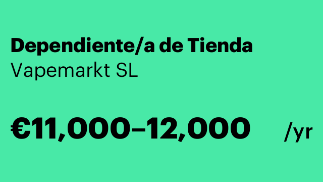 Dependiente/a de Tienda
