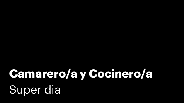 Camarero/a y Cocinero/a