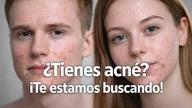 Testadores con acné para estudios cosmeticos