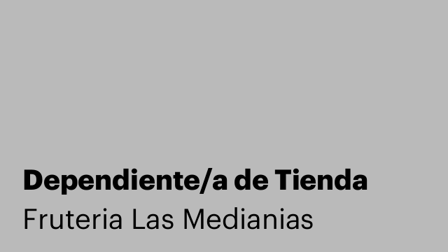 Dependiente/a de Tienda