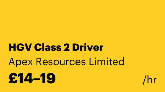 HGV Class 2 Driver