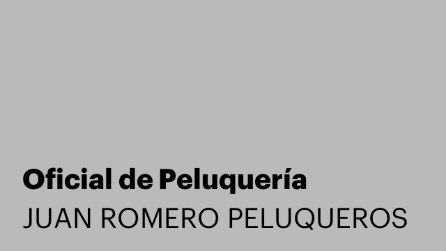 Oficial de Peluquería
