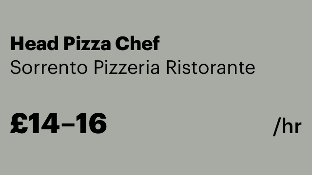 Head Pizza Chef