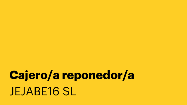 Cajero/a reponedor/a