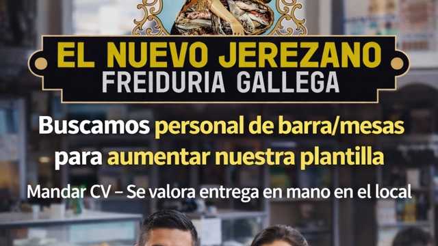 Camarero/a de Barra y mesas