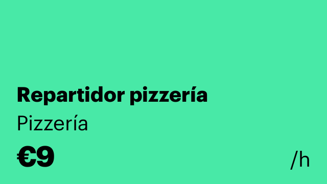 Repartidor pizzería