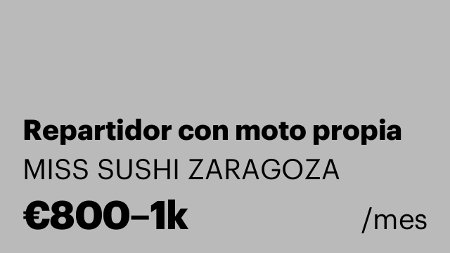 Repartidor con moto propia