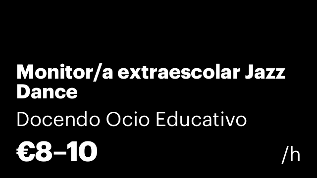Monitor/a extraescolar Jazz Dance
