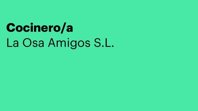 Cocinero/a
