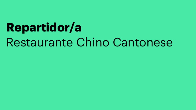 Repartidor/a