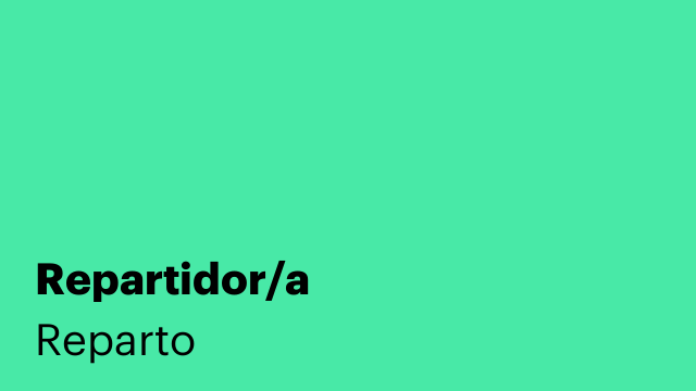 Repartidor/a