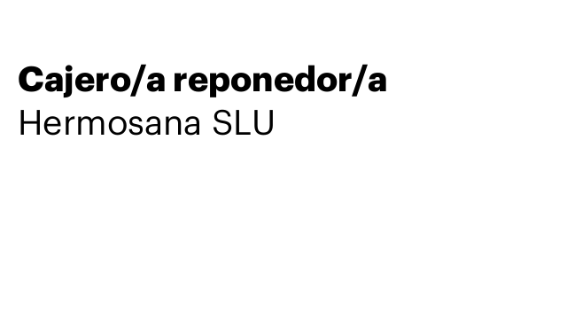 Cajero/a reponedor/a