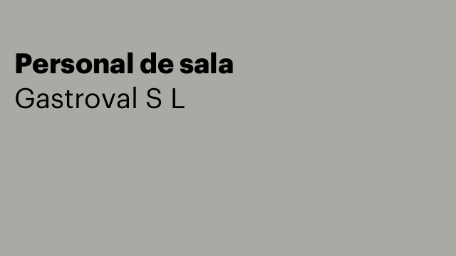 Personal de sala