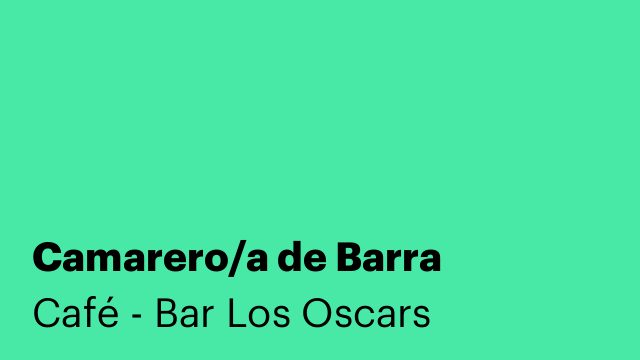 Camarero/a de Barra