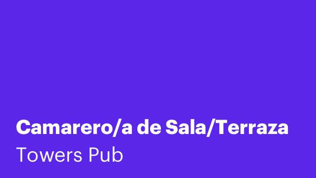 Camarero/a de Sala/Terraza