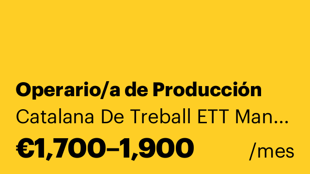 Operario/a de Producción