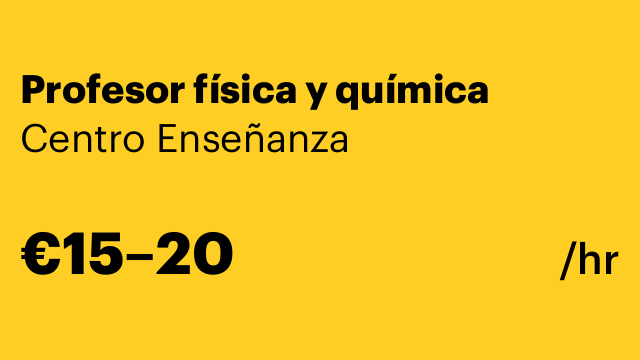 Profesor física y química