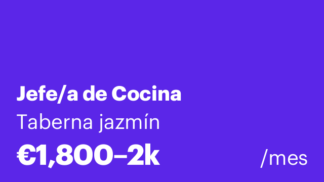 Jefe/a de Cocina