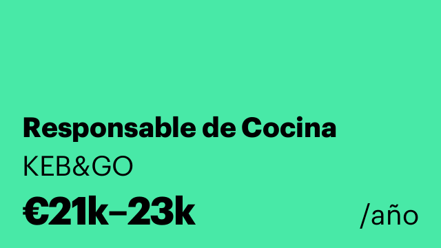 Responsable de Cocina