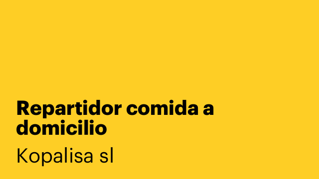 Repartidor comida a domicilio