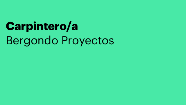 Carpintero/a
