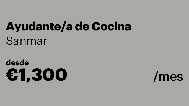 Ayudante/a de Cocina